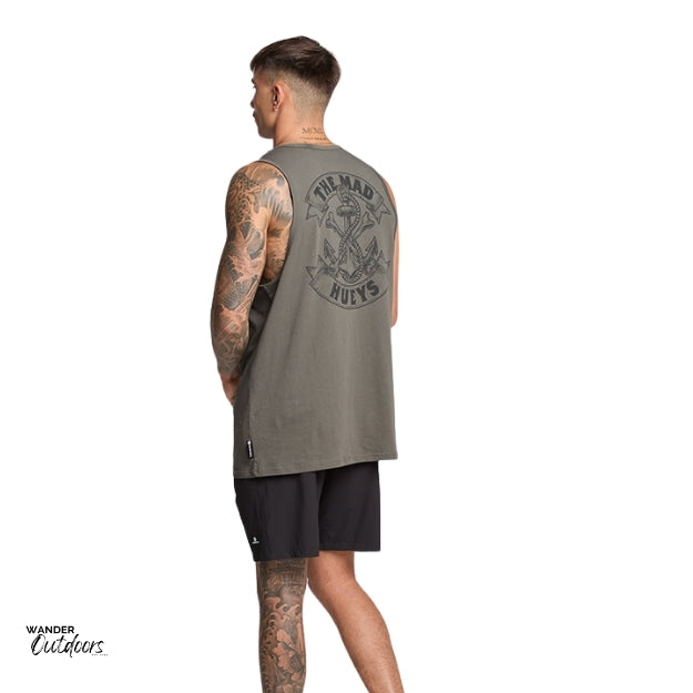 The Mad Hueys Anchor Bones Charcoal Tank Full View Back