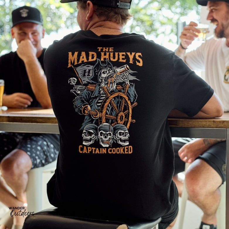 The Mad Hueys Captain Cooked Tee At The Pub with Mates