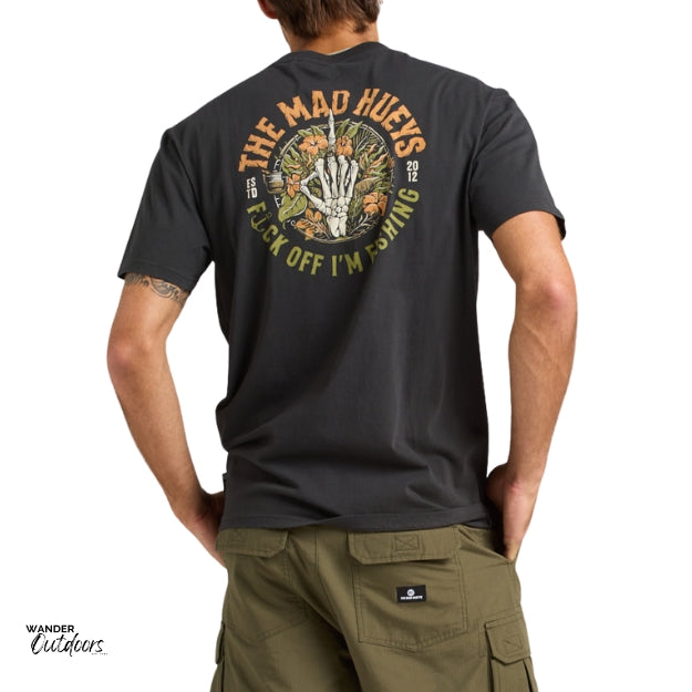 The Mad Hueys FK Off I'm Fishing Tee with movement