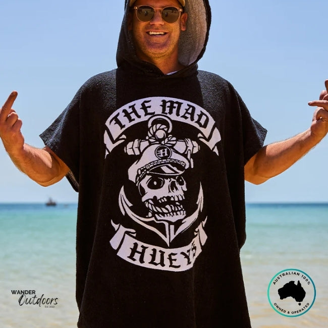 The Mad Hueys Sailor Anchor Hooded Beach Towel