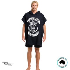 The Mad Hueys Sailor Anchor Hooded Beach Towel