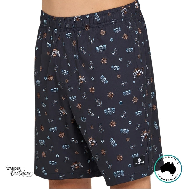 The Mad Hueys Triple Anchor 18" Swim Volley Shorts