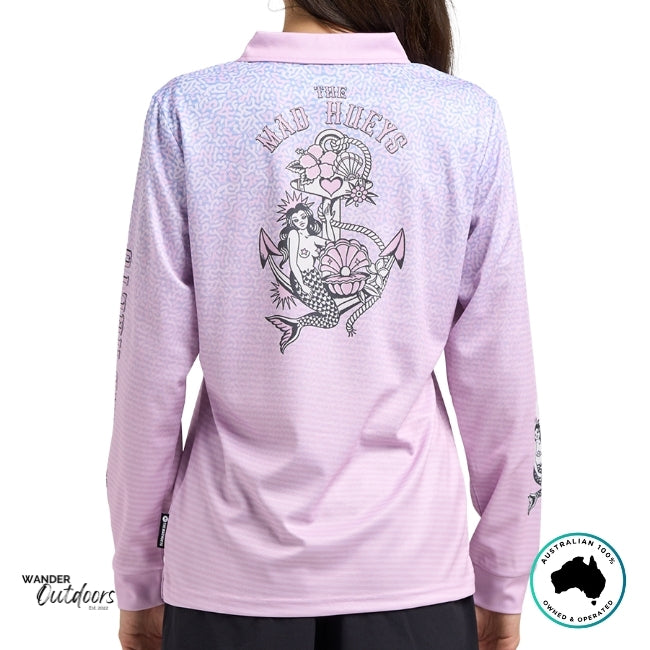 The Mad Hueys Womens Mermaid Anchor UPF50+ Fishing Jersey