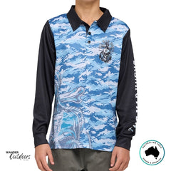 The Mad Hueys Youth Rope Skull Anchor UPF50+ Fishing Jersey