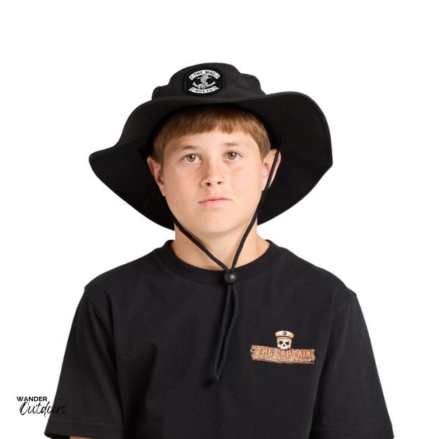 The Mad Hueys Youth Skull Anchor Wide Brim Hat