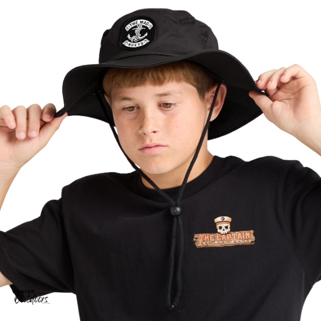 The Mad Hueys Youth Skull Anchor Wide Brim Hat