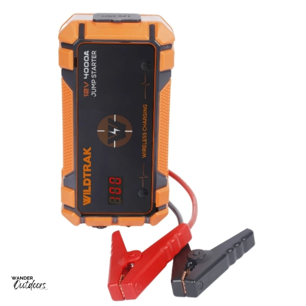 Wildtrak Heavy-Duty 4000A 28KMAH HP Lithium Car & 4WD Jump Starter & Wireless Charger