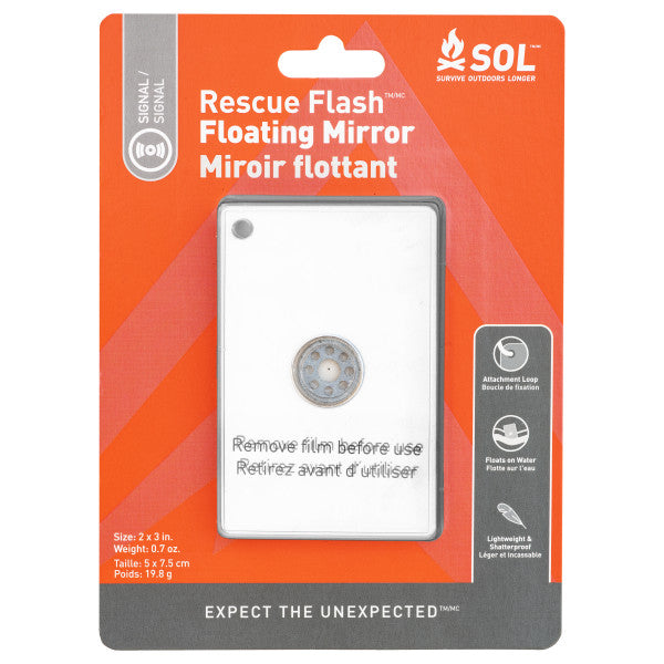 SOL Rescue Flash Floating Mirror - Wander Outdoors