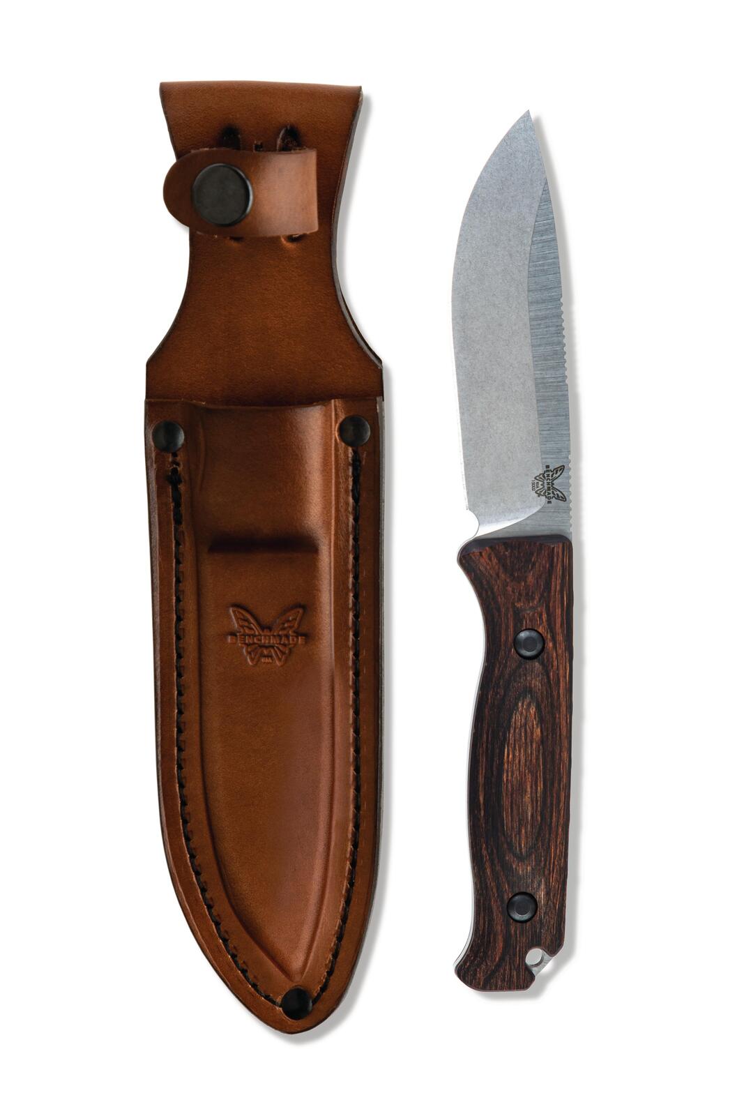 Benchmade 15002 Saddle Mountain Skinner Knife - Fixed Blade - Wood Handle - Wander Outdoors