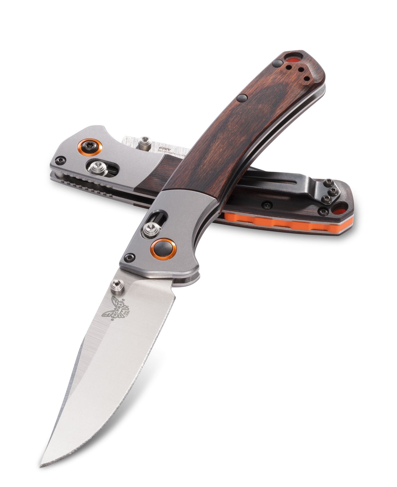 Benchmade 15085-2 Mini Crooked River Axis Folding Knife - Wood Handle - Wander Outdoors