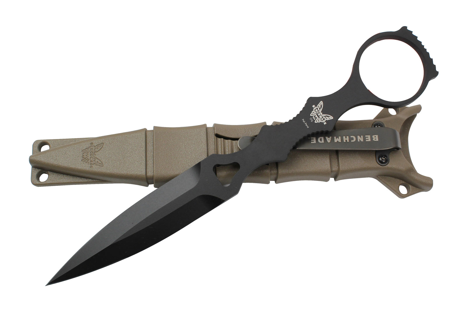 Benchmade 176BKSN Thompson SOCP (Special Operatives Combatives Programs) - Fixed Blade with Sand Sheath - Wander Outdoors