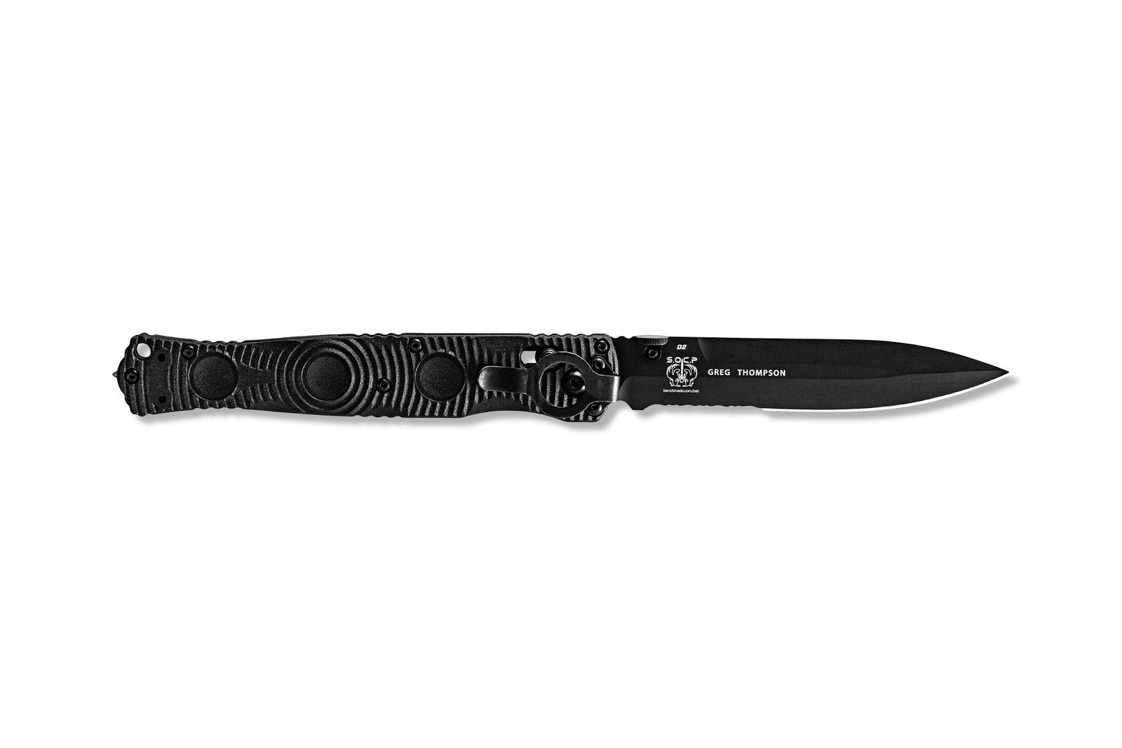 Benchmade 391SBK Thompson SOCP Tactical - Part Serrated Spear Point Blade - Folding Knife - Wander Outdoors