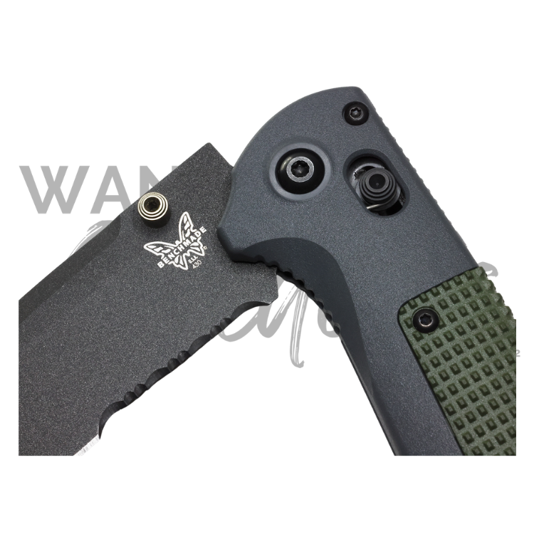 Benchmade 430SBK Redoubt Axis Folding Knife - Part Serrated Blade - Wander Outdoors
