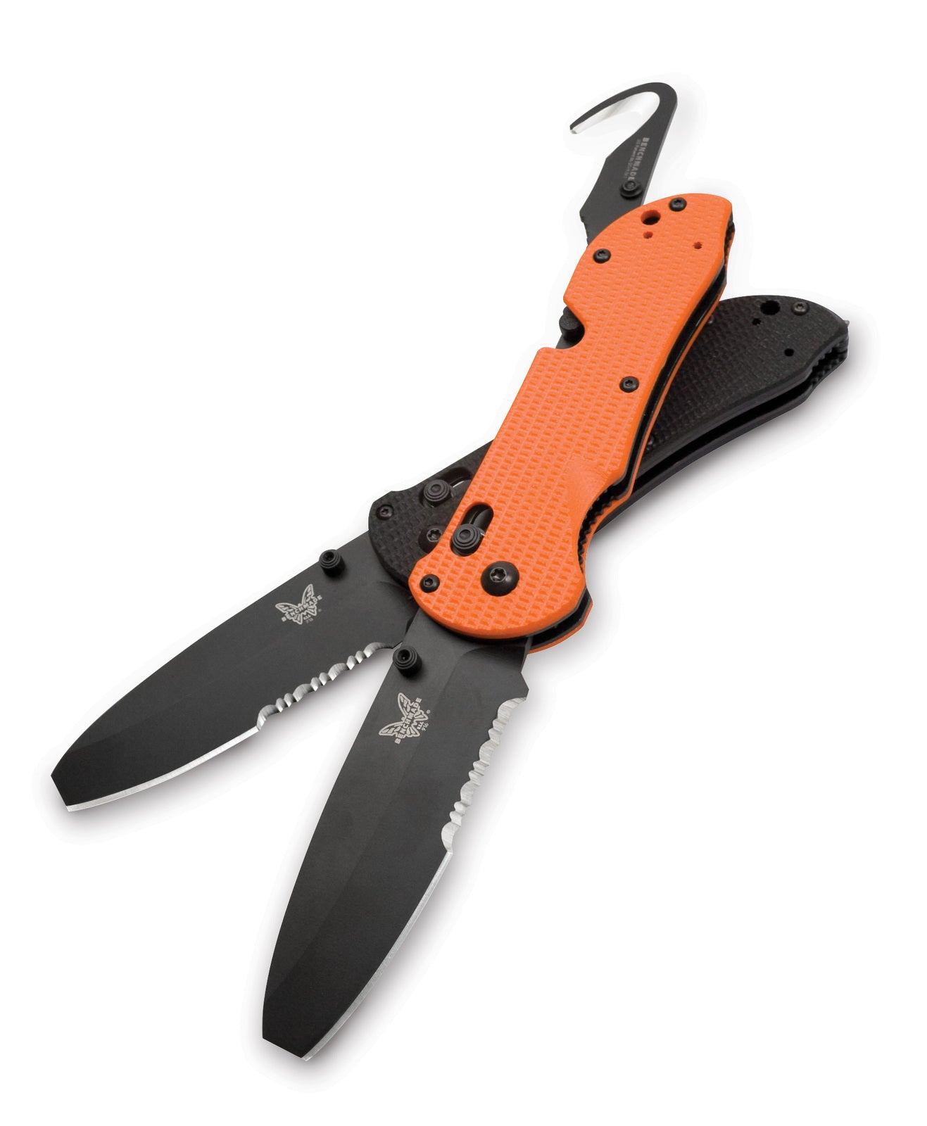 Benchmade 916SBK-ORG Triage Axis Folding with Hook - G10 Orange Handle - Wander Outdoors