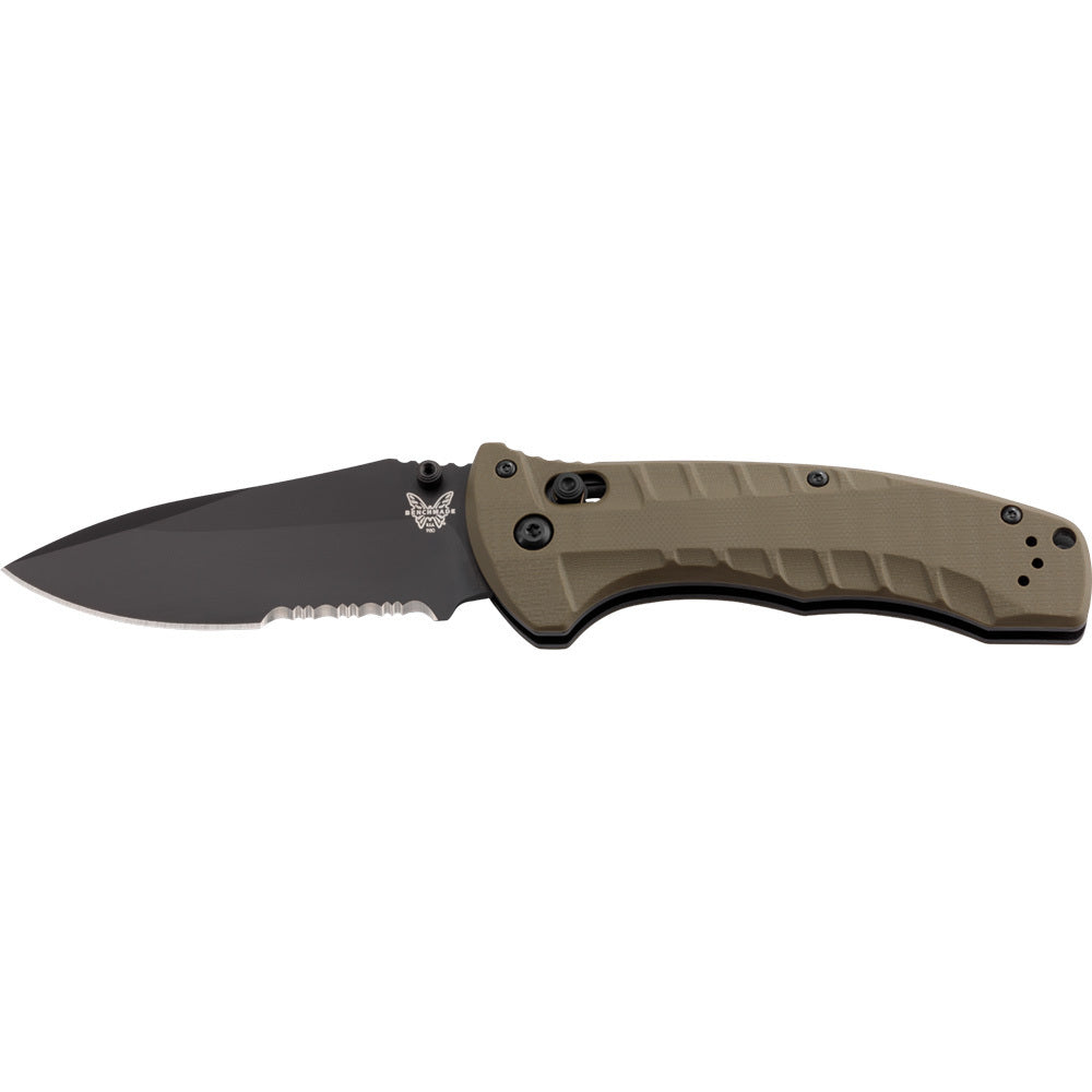 Benchmade 980SBK Turret Axis Folding Knife - Part Serrated Blade - Wander Outdoors