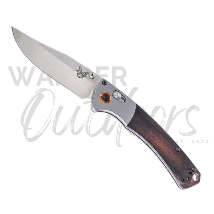 Benchmade 15085-2 Mini Crooked River Axis Folding Knife - Wood Handle - Wander Outdoors