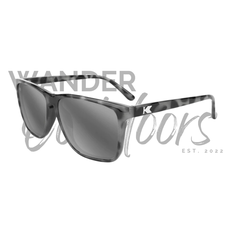 Knockaround Fast Lanes Sunglasses - Granite Tortoise Shell / Silver Smoke - Wander Outdoors