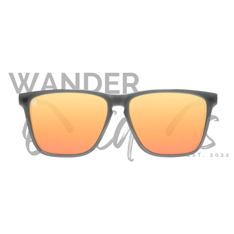 Knockaround Fast Lanes Sport Sunglasses - Jelly Grey / Peach - Wander Outdoors