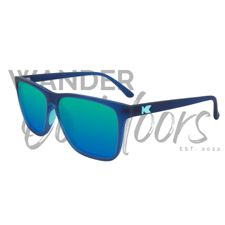 Knockaround Fast Lanes Sport Sunglasses - Rubberized Navy / Mint - Wander Outdoors
