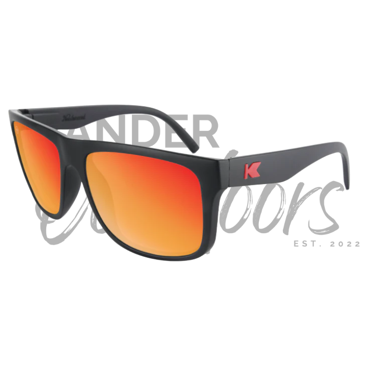 Knockaround Torrey Pines Sunglasses - Matte Black / Red Sunset - Wander Outdoors