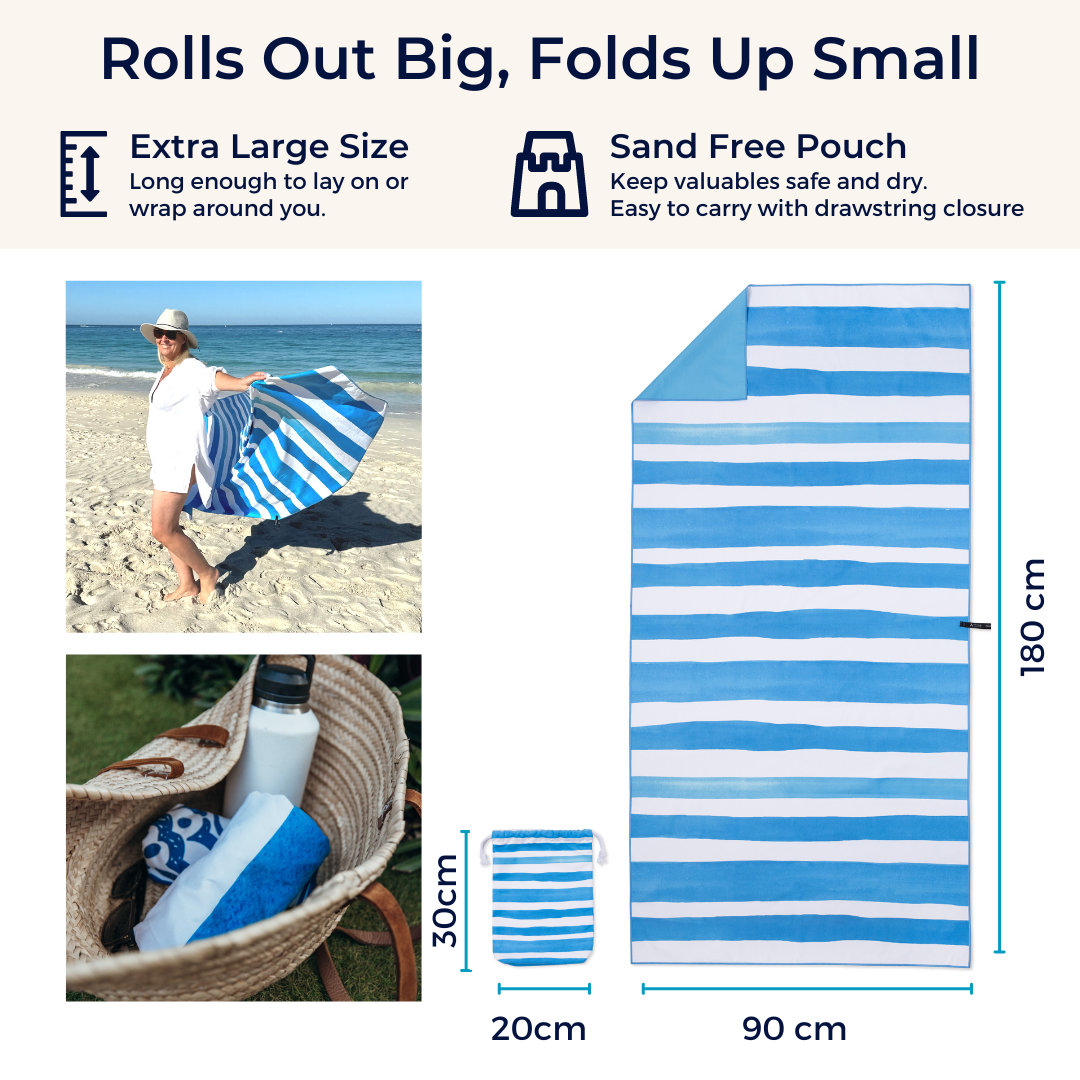 Newlyfe Noosa Beach Towel & Pouch – Wander Outdoors