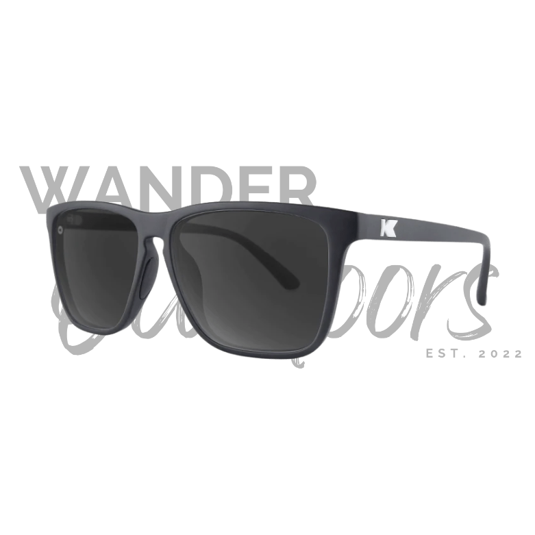 Knockaround Fast Lanes Sports Sunglasses - Black on Black / Smoke - Wander Outdoors