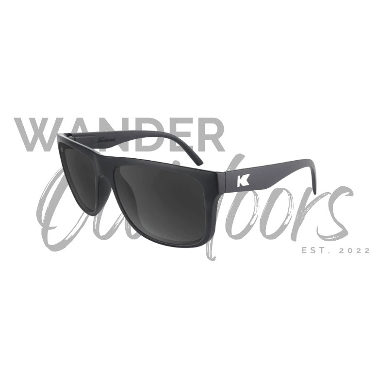 Knockaround Torrey Pines Sunglasses - Matte Black on Black / Smoke - Wander Outdoors